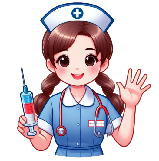a nurse with a sy in her hand