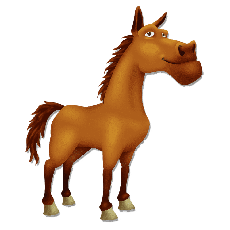 a brown horse standing on its hinds