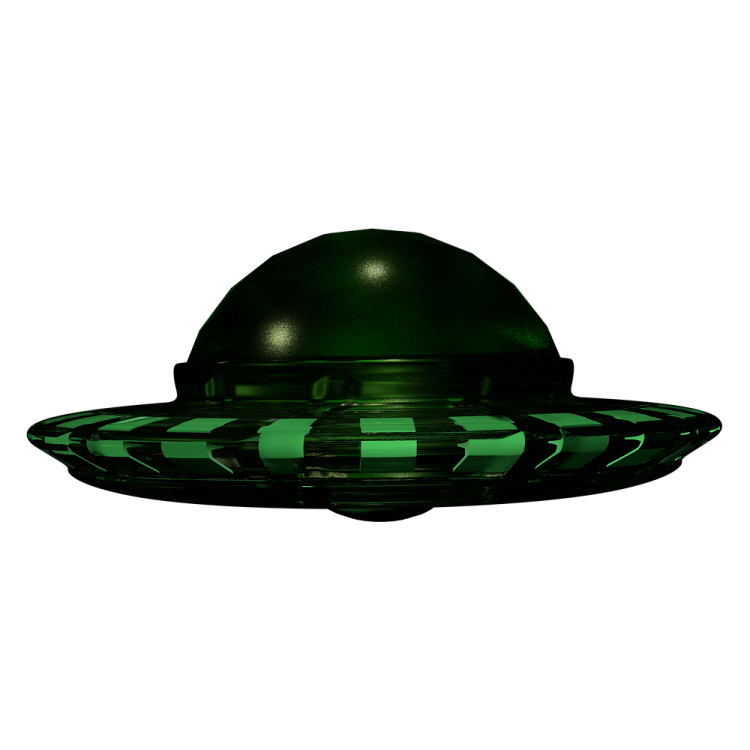 a green alien hat on a white background