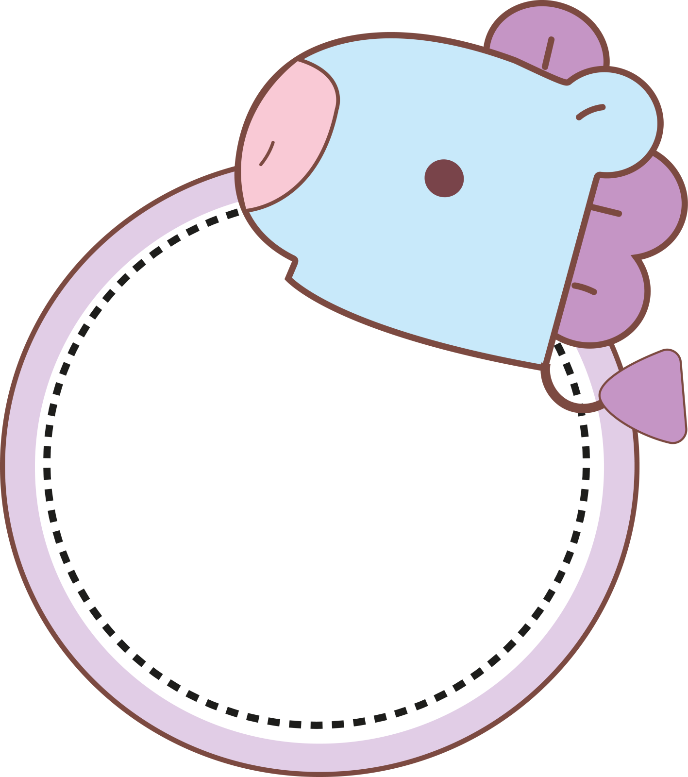 a teddy bear in a circle with a bow