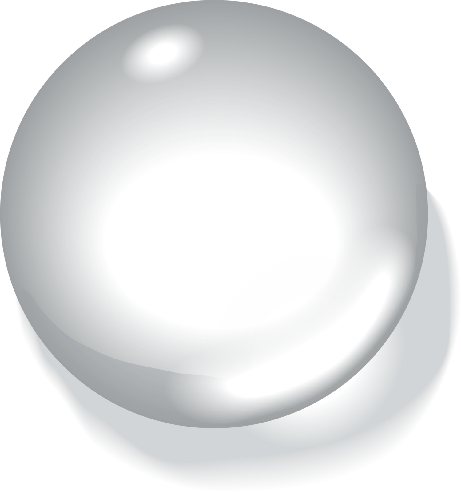 a white sphere with a shadow on it