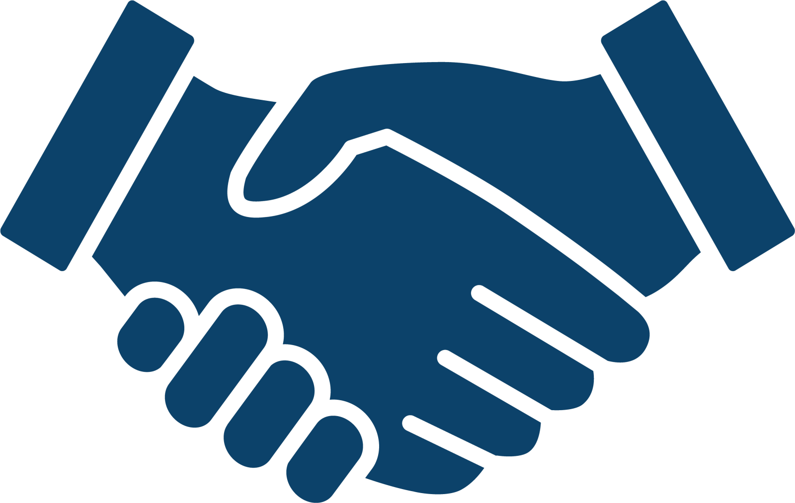 two hands shaking over each other hands