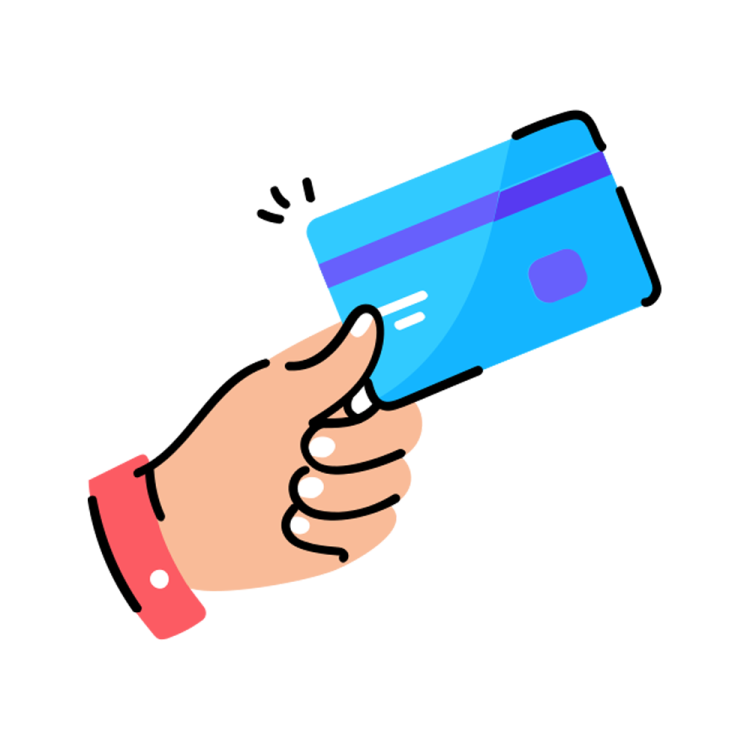 a hand holding a credit card