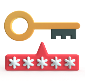 a red and yellow key with five stars on it