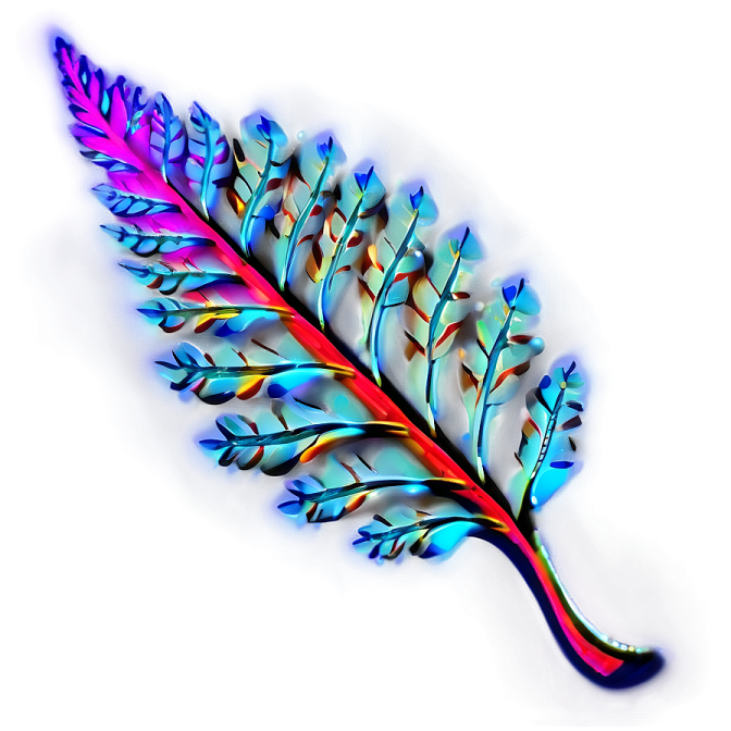 a colorful feather on a white background