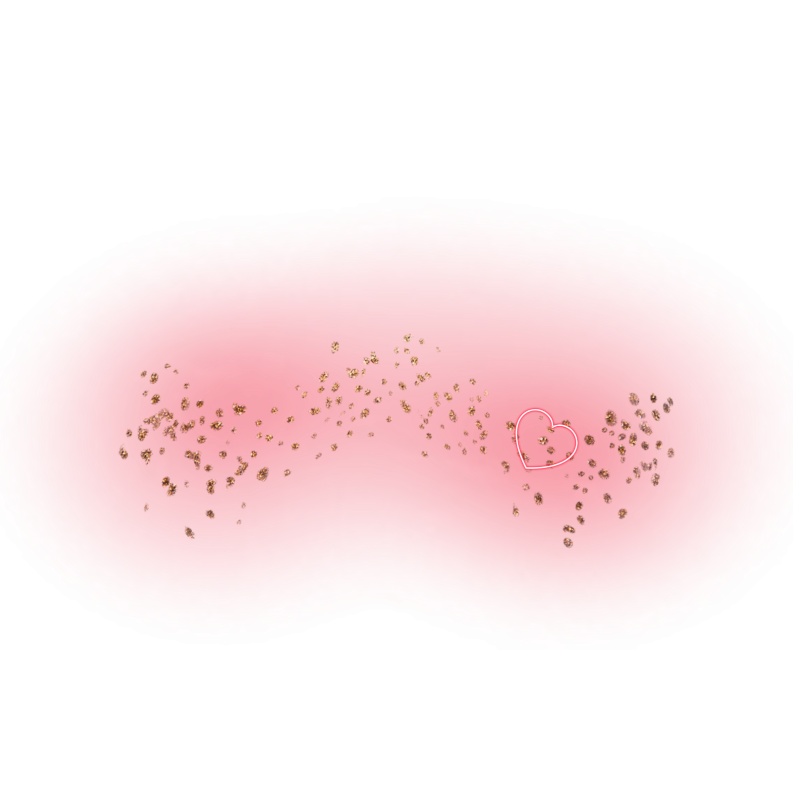 a pink background with gold glitters on it