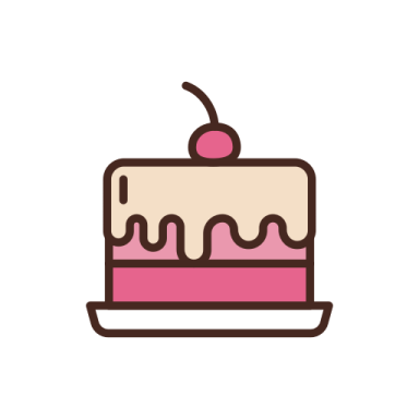 a piece of cake with a cherry on top