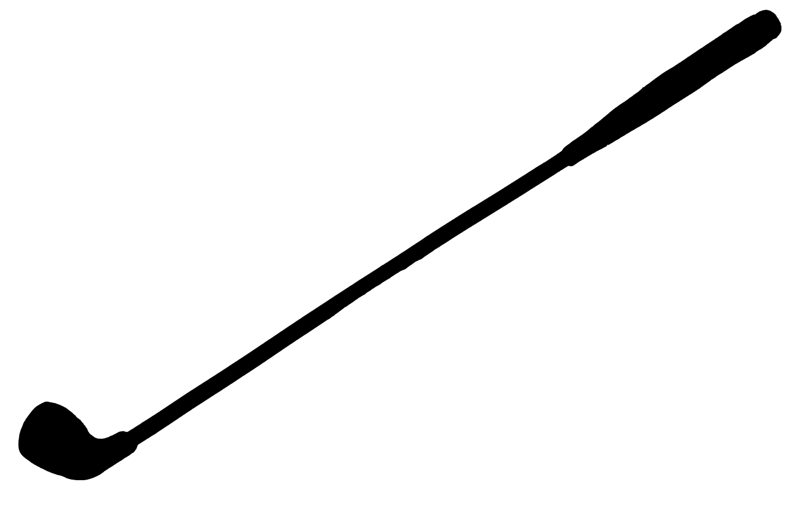 a black and white silhouette of a hockey stick