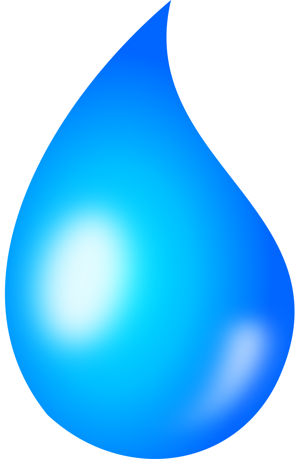 a blue drop of water