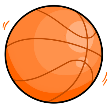 an orange basketball ball on a white background