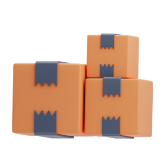 a stack of blocks with blue and orange shapes