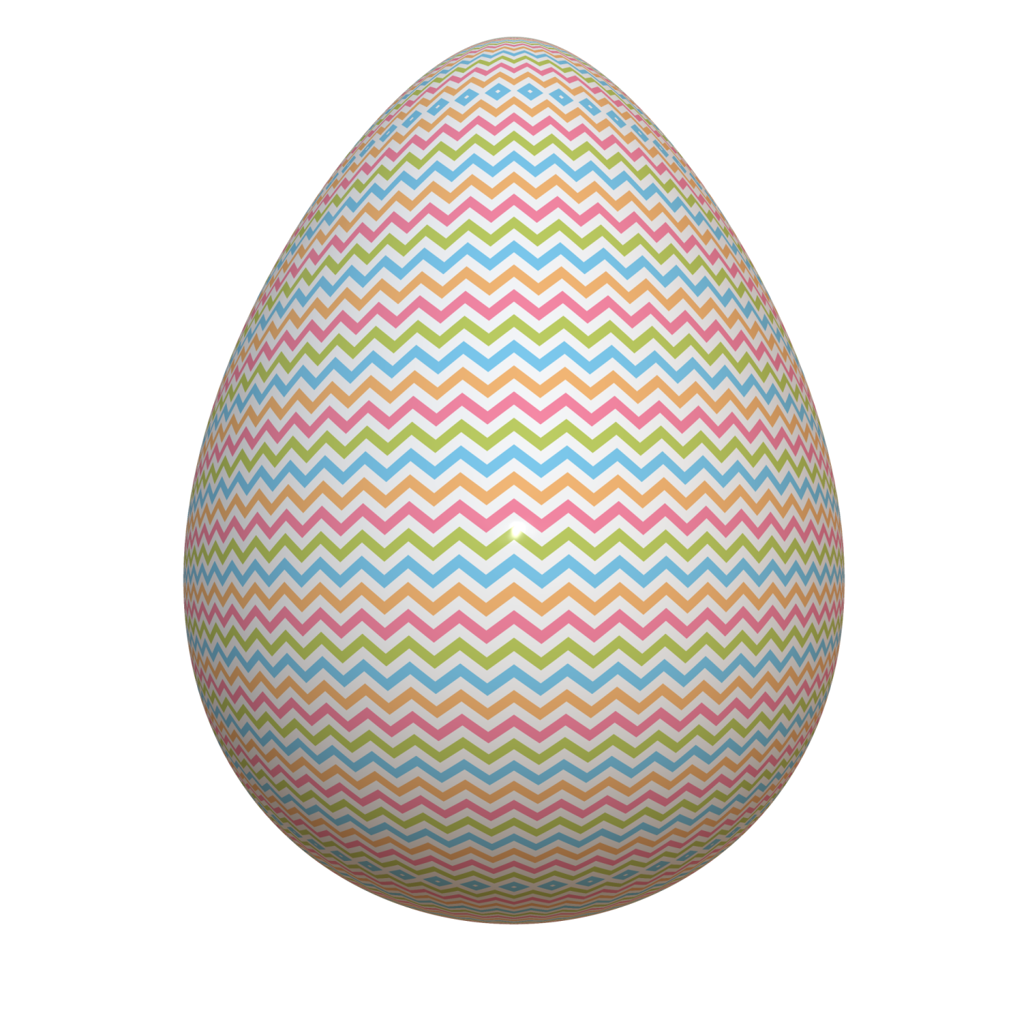 a colorful easter egg on a white background