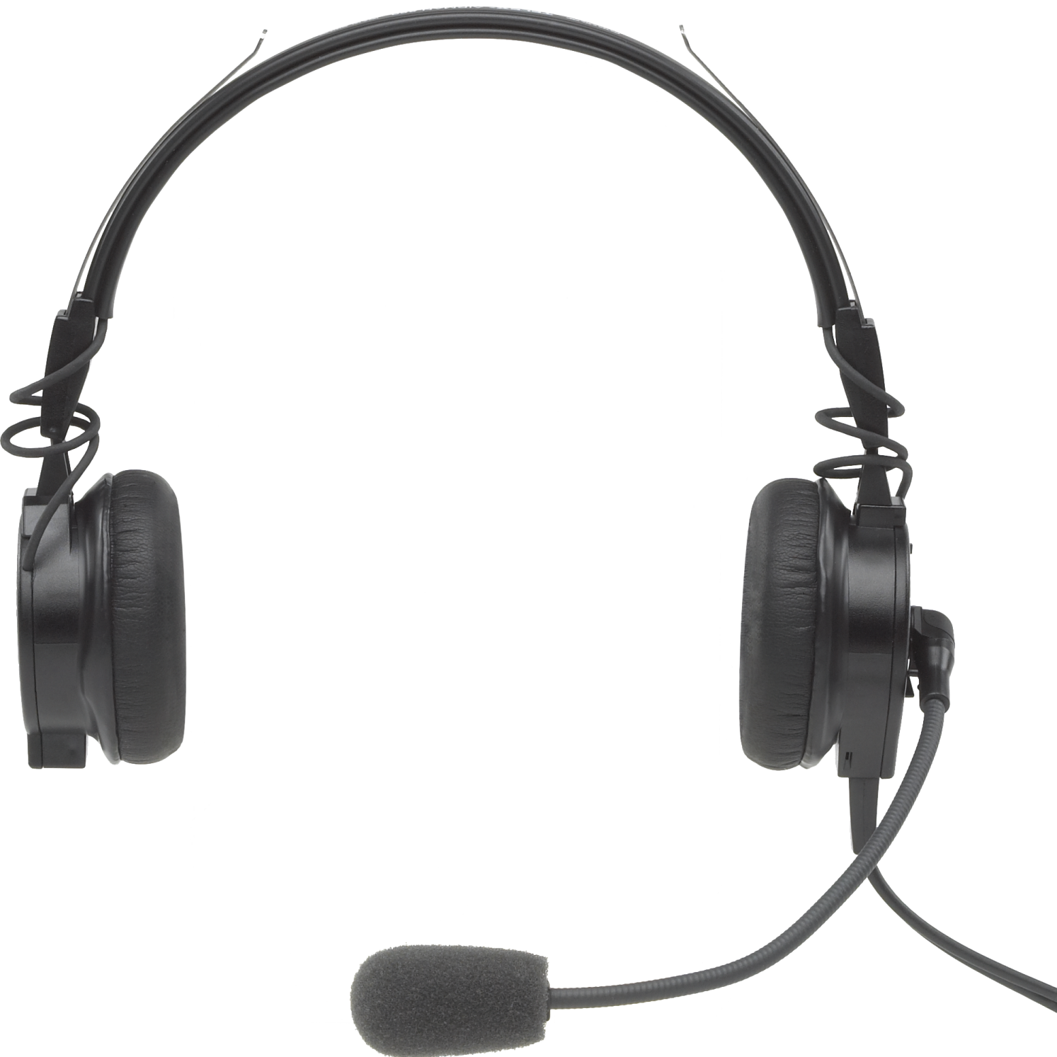 a pair of headsets with microphone
