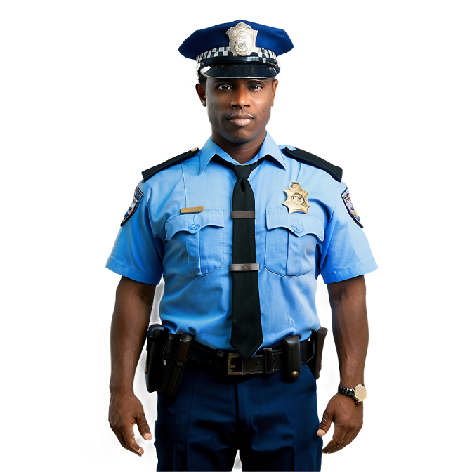 a man in a police uniform posing for a picture
