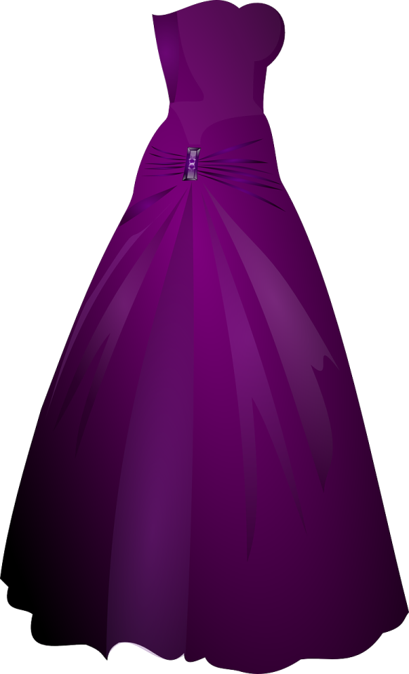 a purple dress on a white background