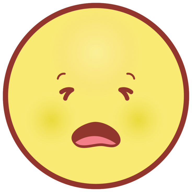a yellow smiley face with an angry expression