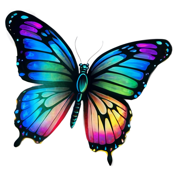 a colorful butterfly on a white background