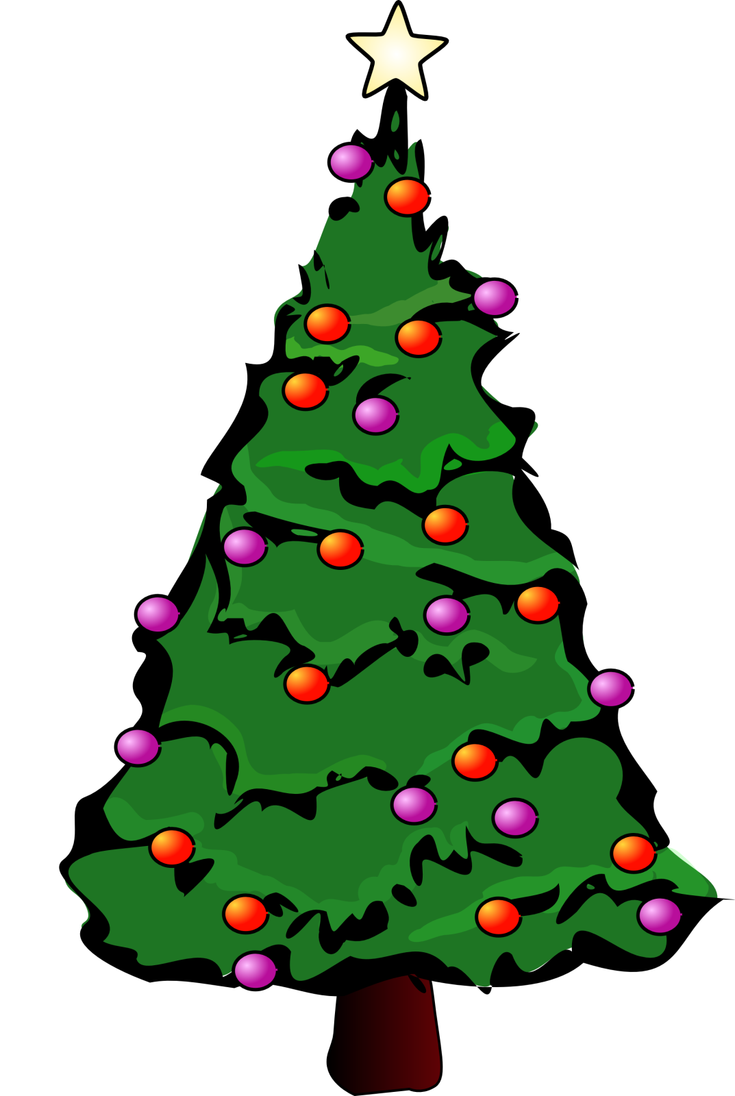 a christmas tree with ornaments on it