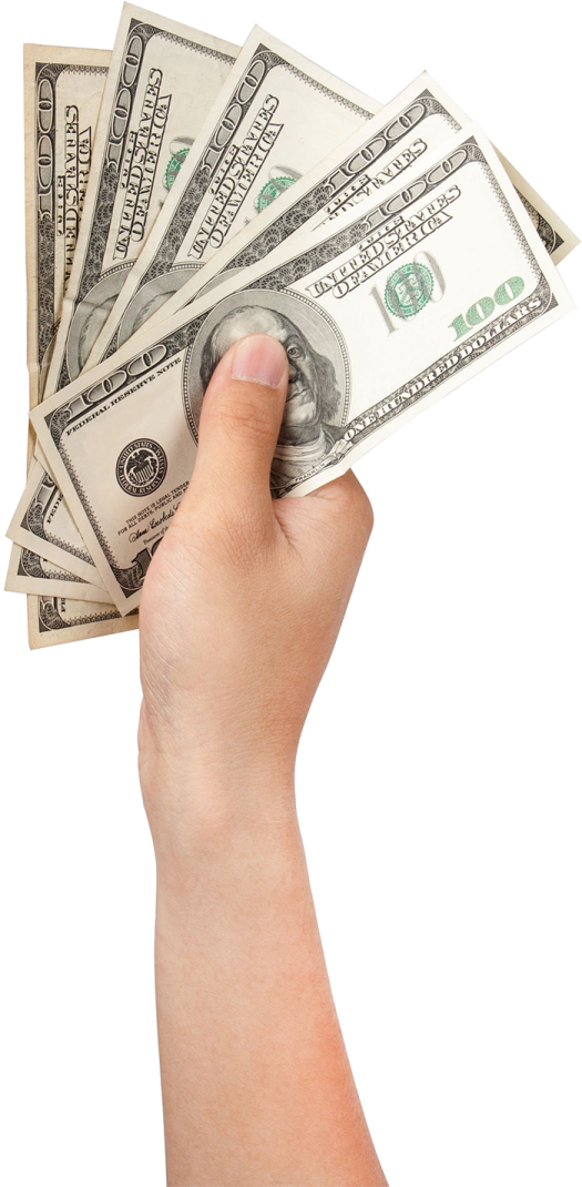 a person holding money in their hand