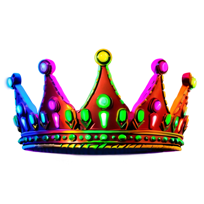 a colorful crown on a white background