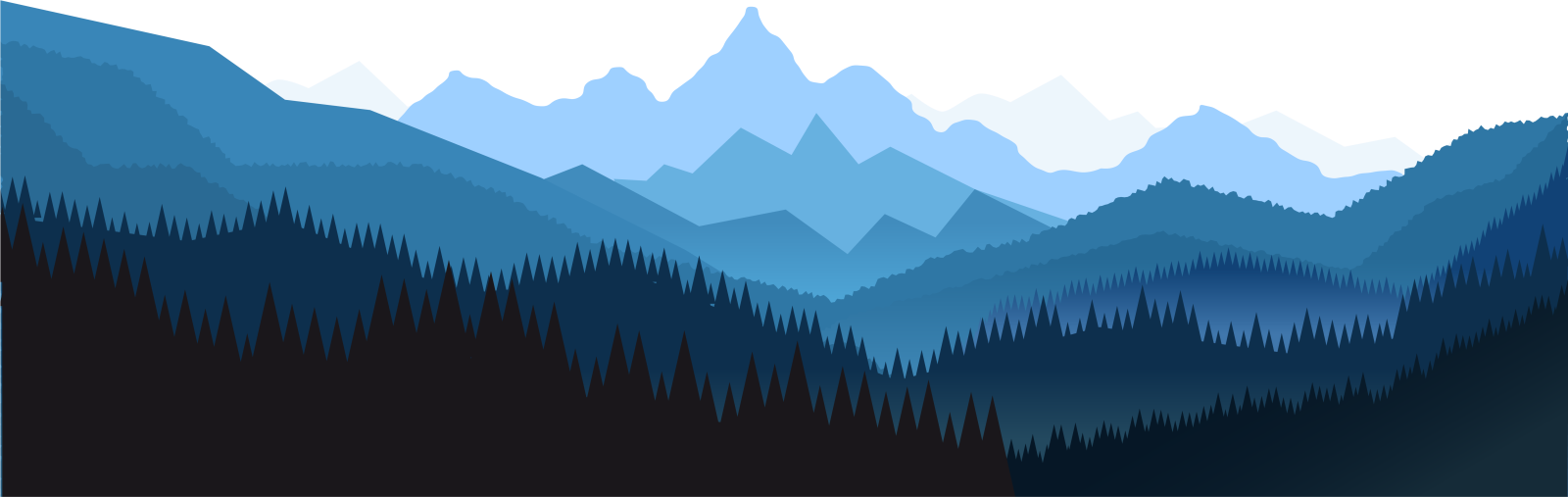 a mountain landscape with trees and mountains