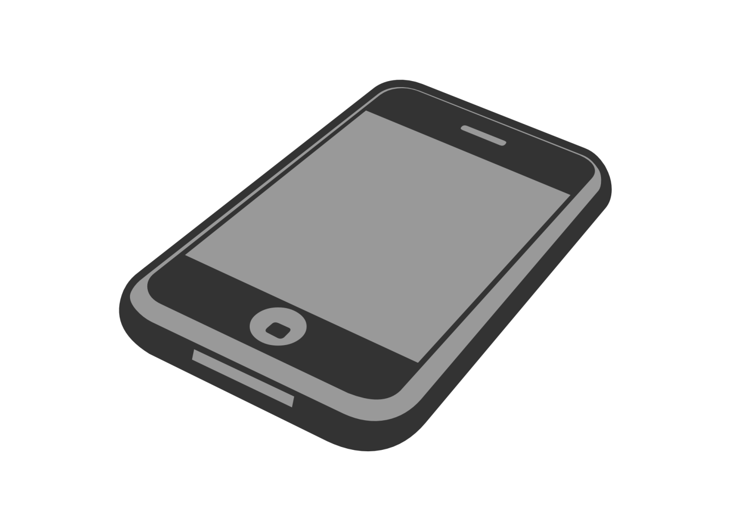 a black and white image of an iphone