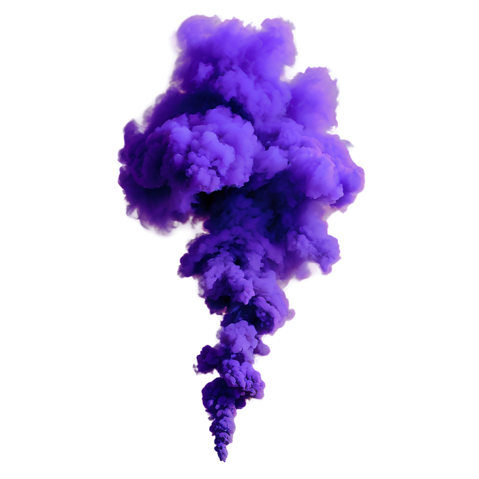 purple smoke on a white background