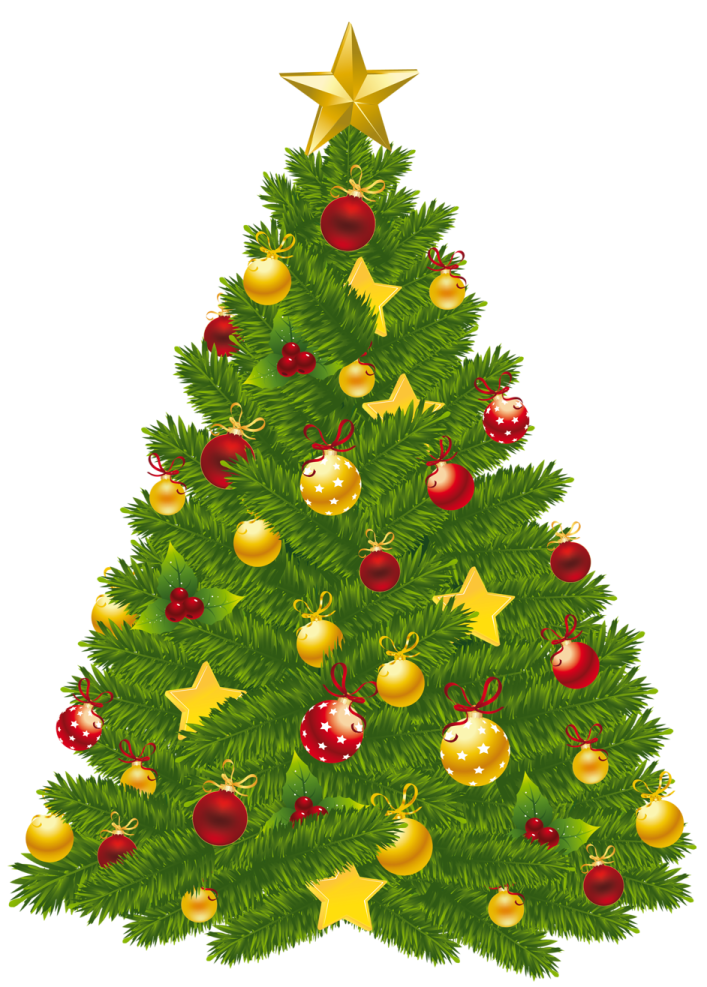 a christmas tree with ornaments and decorations