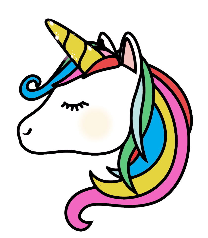 a unicorn with a party hat on its head