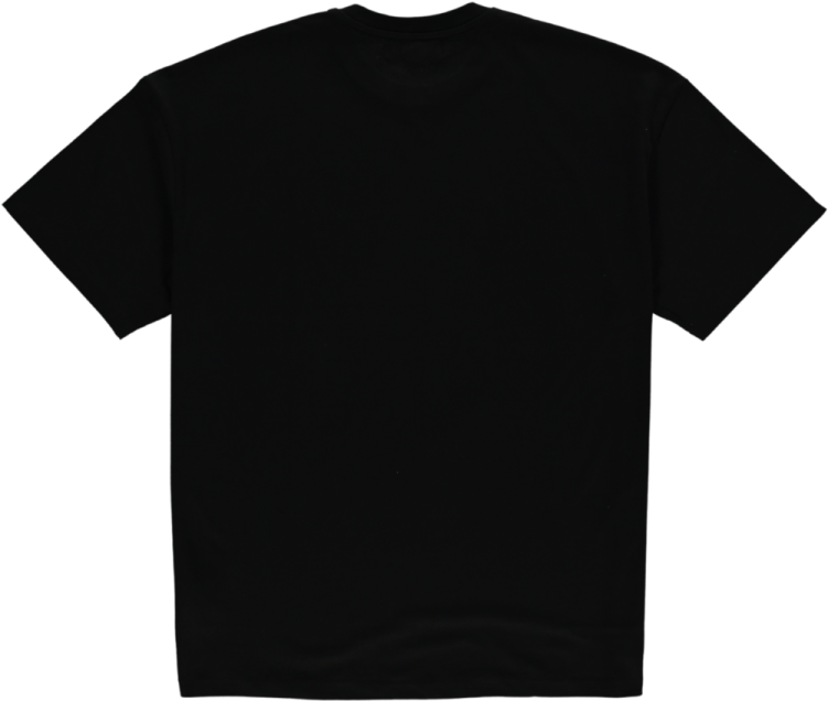 a picture of the back of a black t - shirt