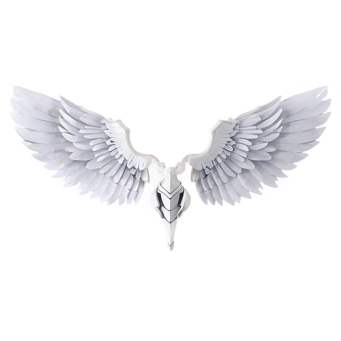 a white bird with its wings spread out