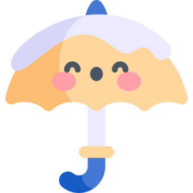 a cartoon character holding an umbrella