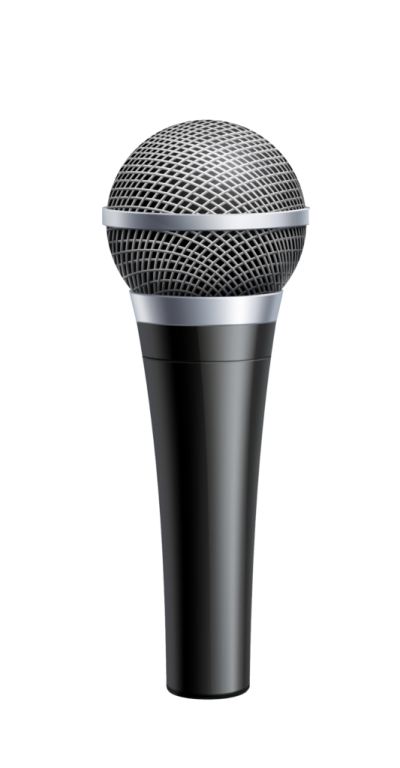 a microphone on a white background