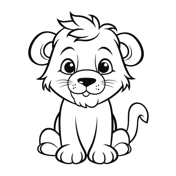 the lion cub coloring pages