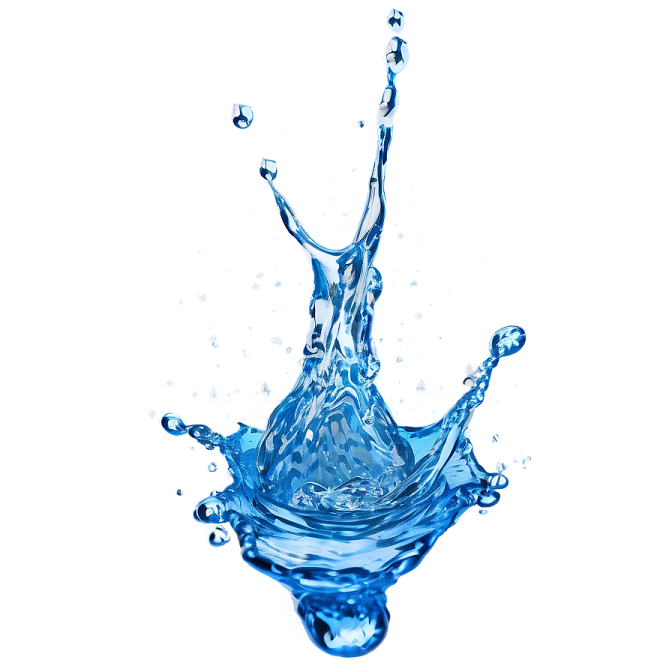 a splash of water on a white background
