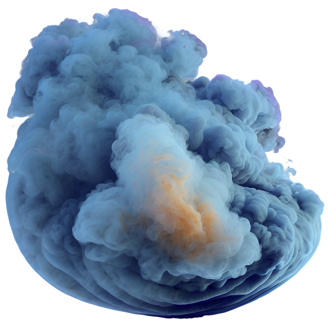 a cloud of smoke is floating in the air