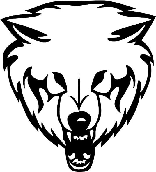 a black and white image of a bear head