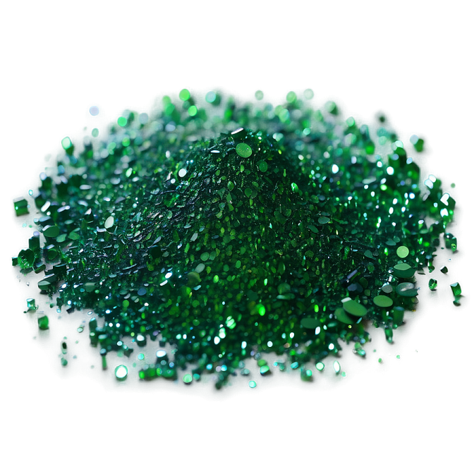 a pile of green glitter