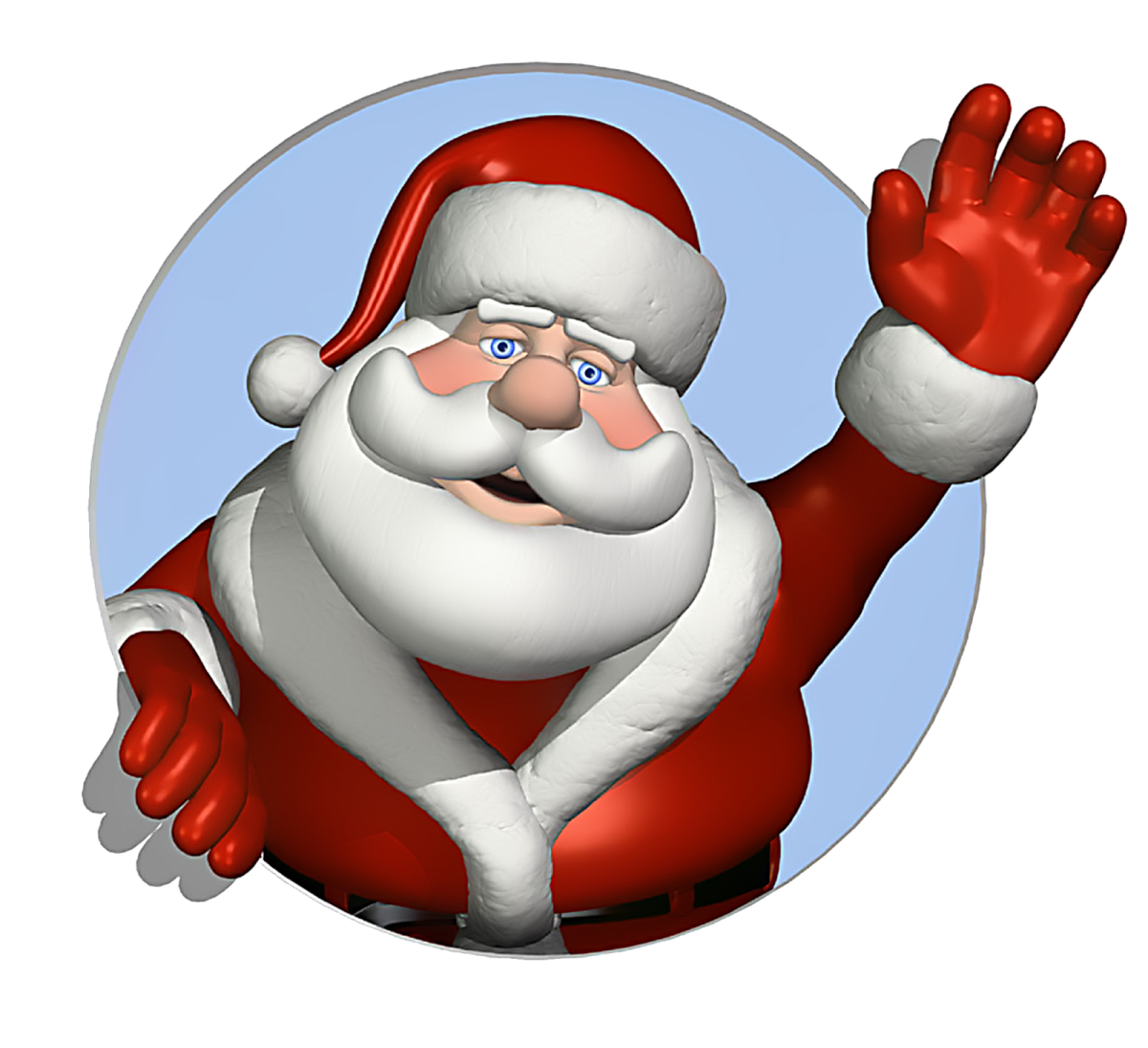 a cartoon santa claus