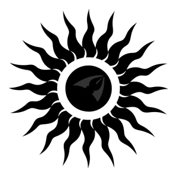 a black and white image of the sun