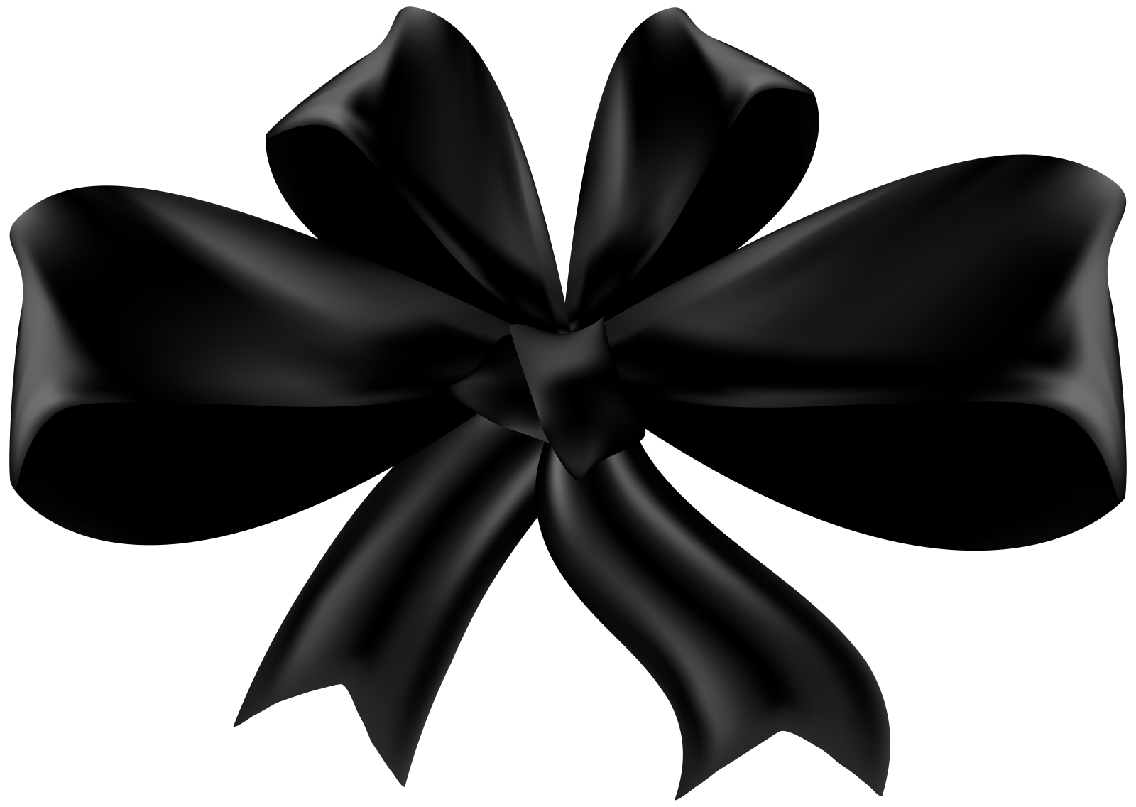 a black bow on a white background