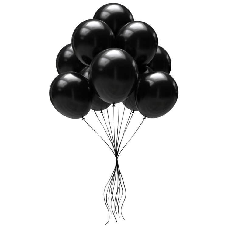 a bunch of balloons on a white background