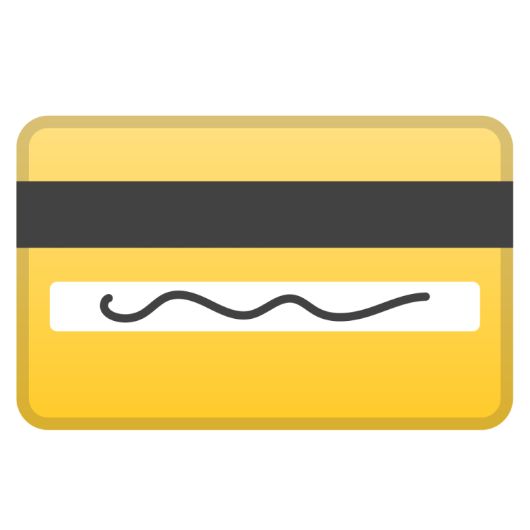 a credit card with a black and white stripe