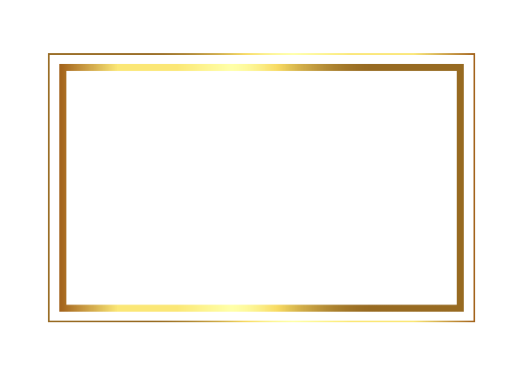 a gold frame on a white background