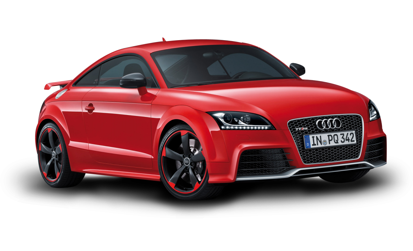 a red audi sports car