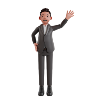 a 3d figure of a man in a suit