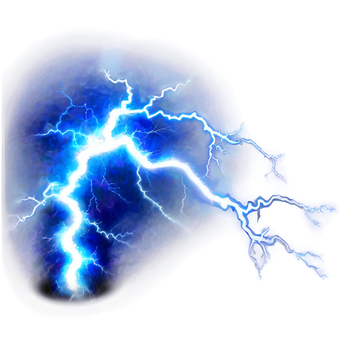a lightning bolt in the sky