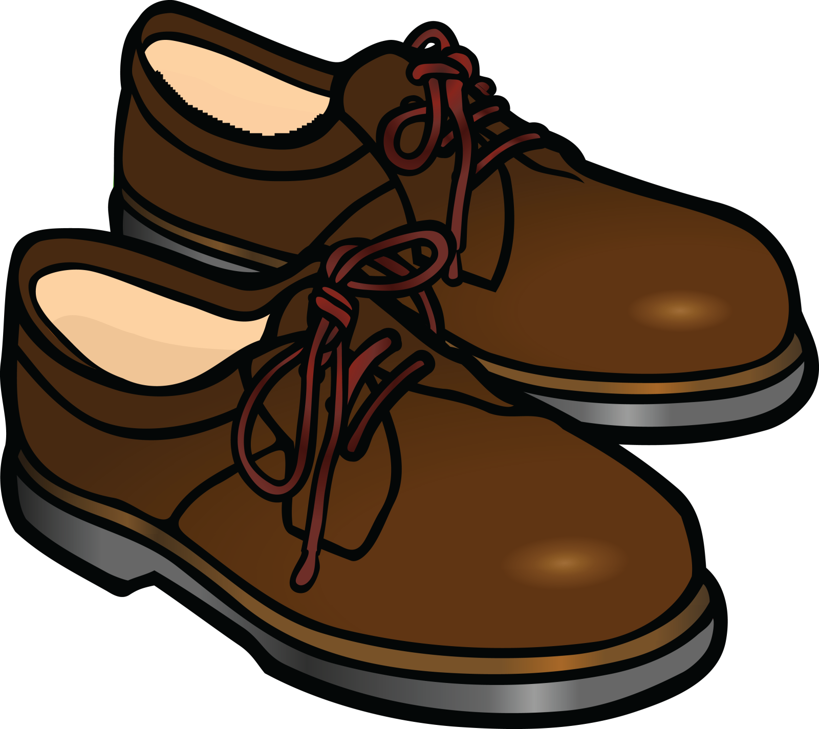 a pair of brown shoes