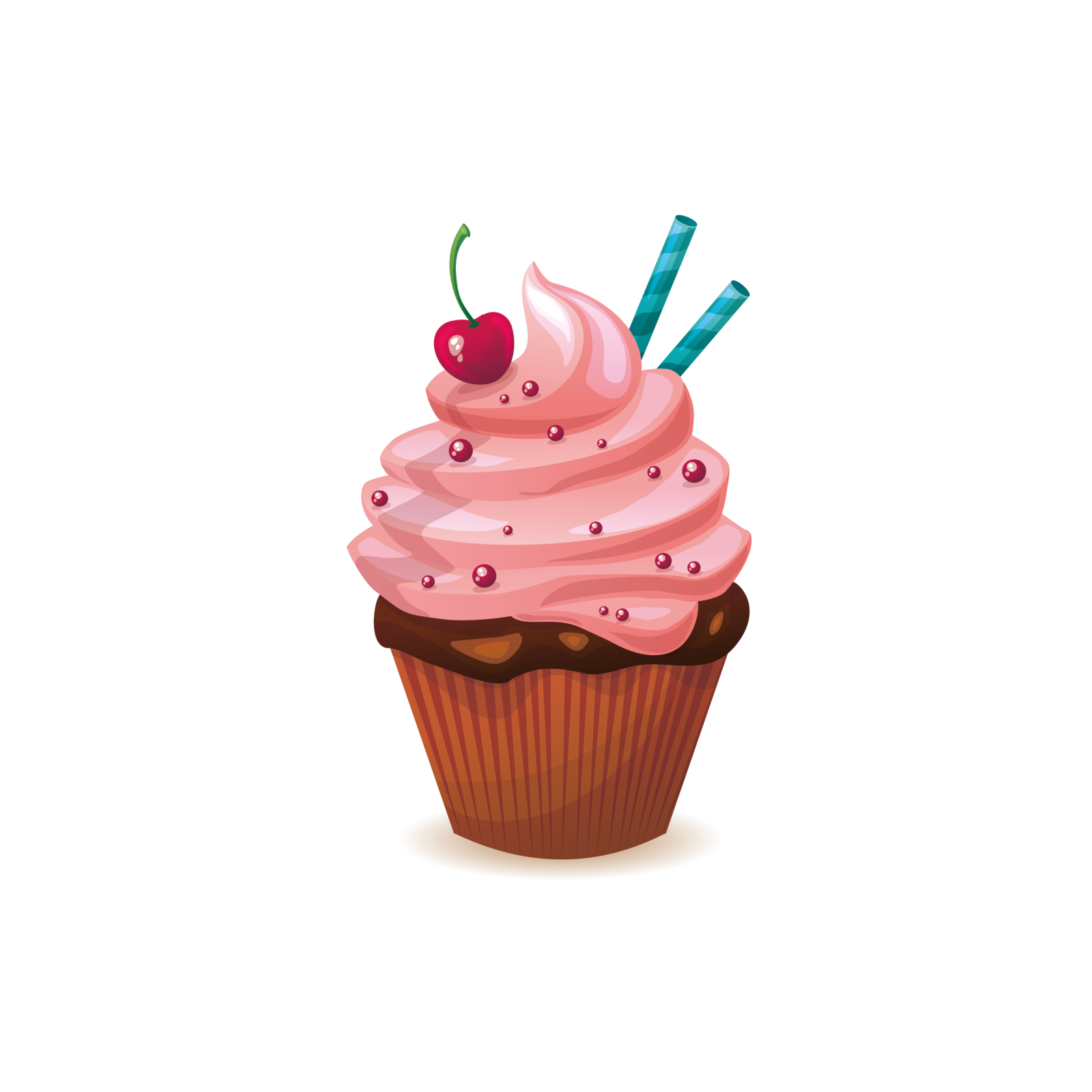 a cupcake with a cherry on top