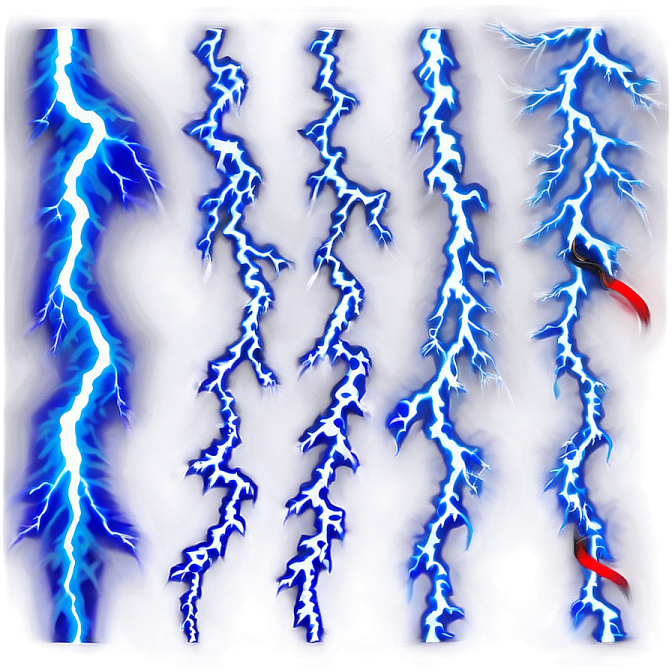 blue and white lightnings
